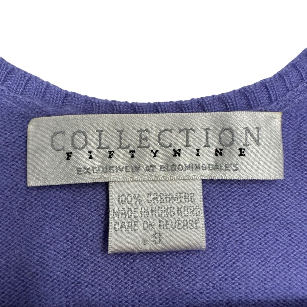 Bloomingdale’s Collection Fifty Nine Cashmere Tank Top Y2K Knit  S Preppy Layers - Picture 7 of 9